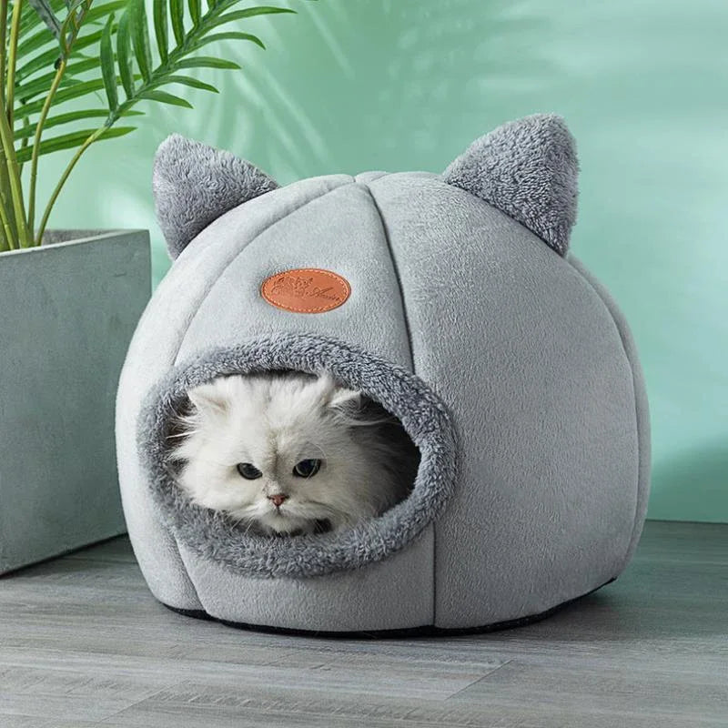 Deep Sleep Cat Bed - Winter Comfort Cozy Cave Nest Indoor for Small Dogs