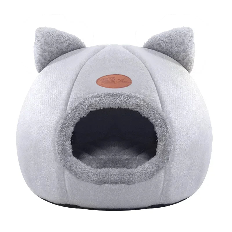 Deep Sleep Cat Bed - Winter Comfort Cozy Cave Nest Indoor for Small Dogs