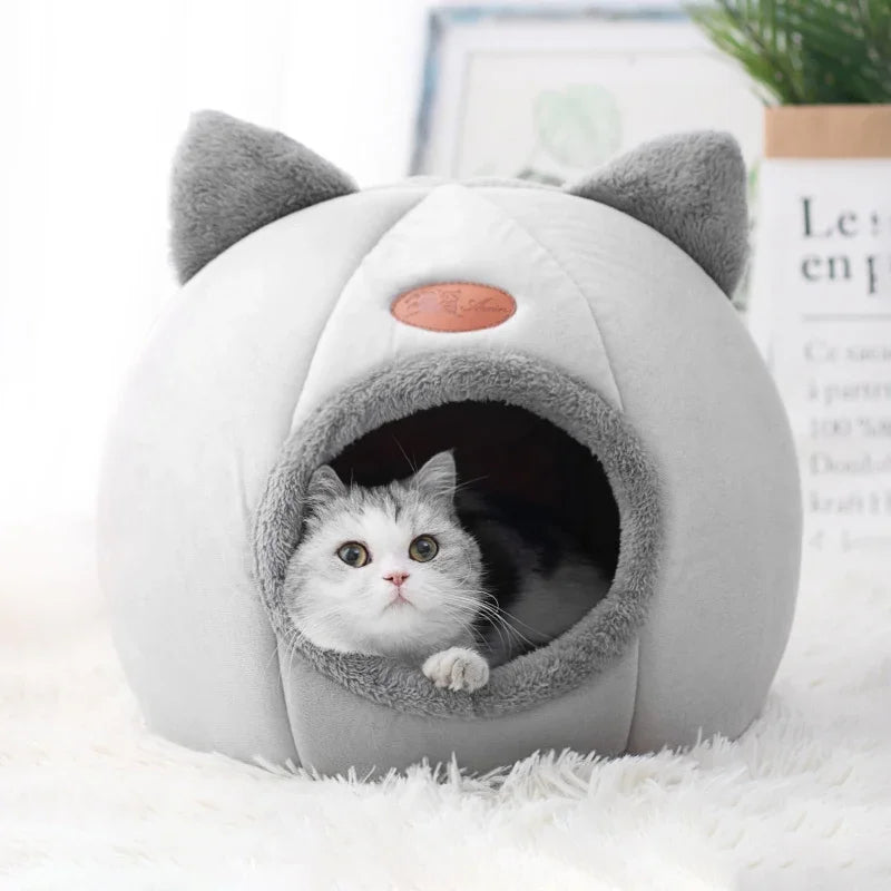 Deep Sleep Cat Bed - Winter Comfort Cozy Cave Nest Indoor for Small Dogs