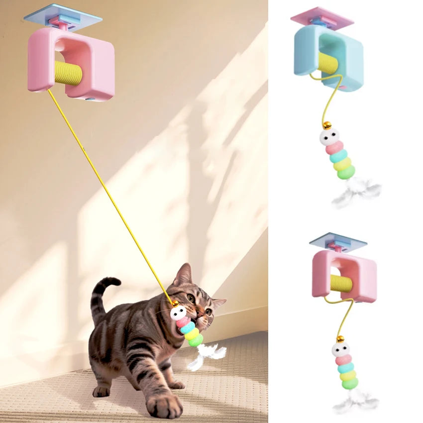 Automatic Flying Bird Cat Toy - Rechargeable Interactive Hanging Door Hunt Toy