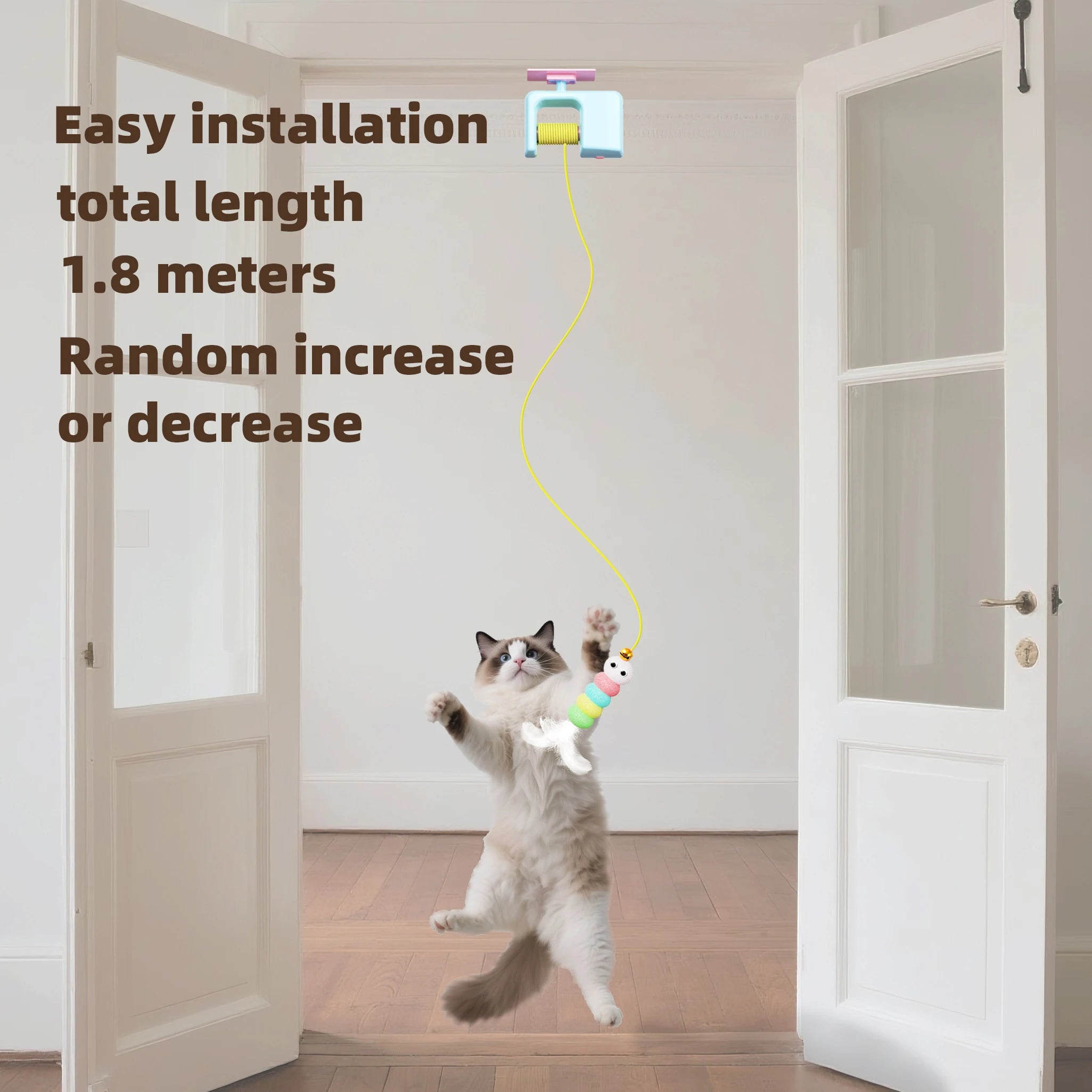 Automatic Flying Bird Cat Toy - Rechargeable Interactive Hanging Door Hunt Toy