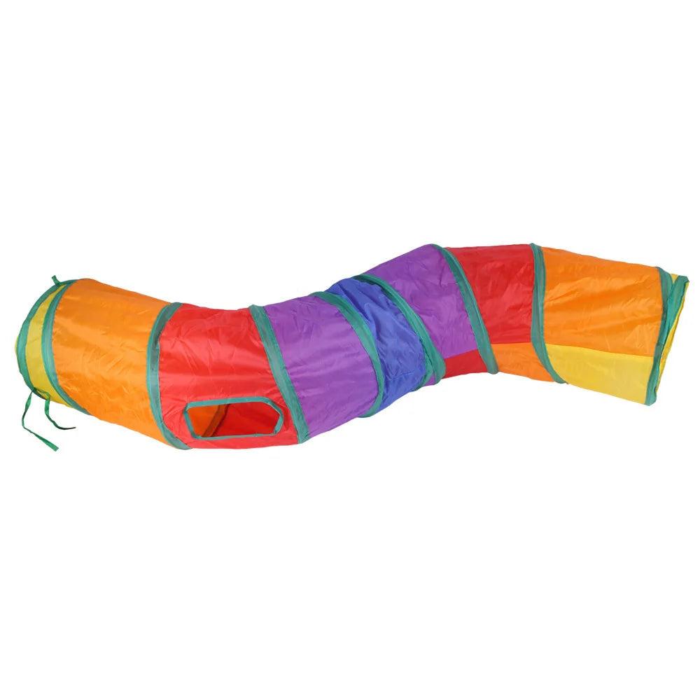 Cat Tunnel Play Toy - Foldable Breathable Drill Barrel for Indoor Cats