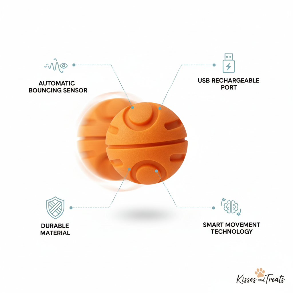 Hot Intelligent pet toy ball electronic pet interactive toy moving ball USB puppy automatic moving bounce gift cat products.