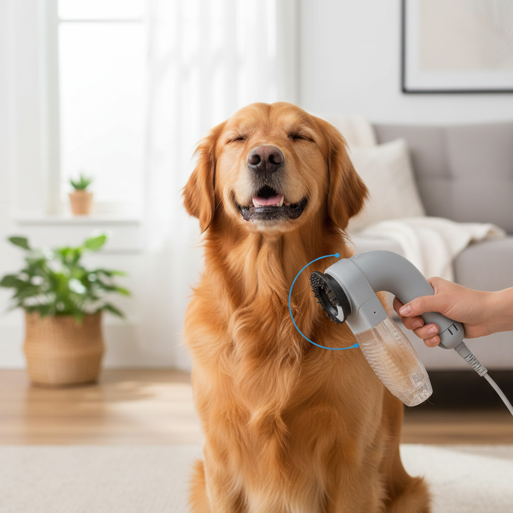 Electric Pet Hair Portable Pet Massage Cleaning Brush