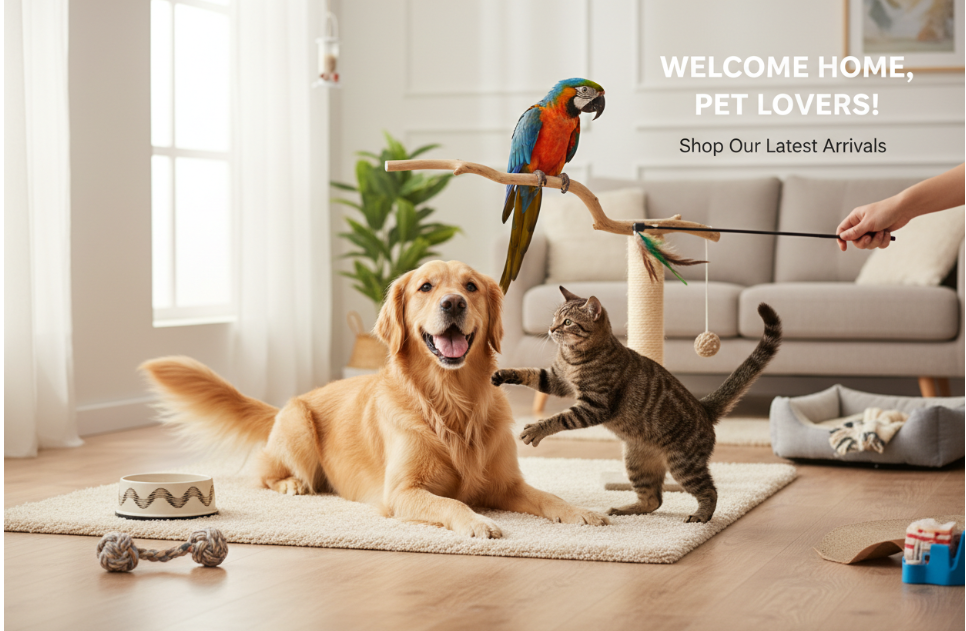 Pet products hero banner