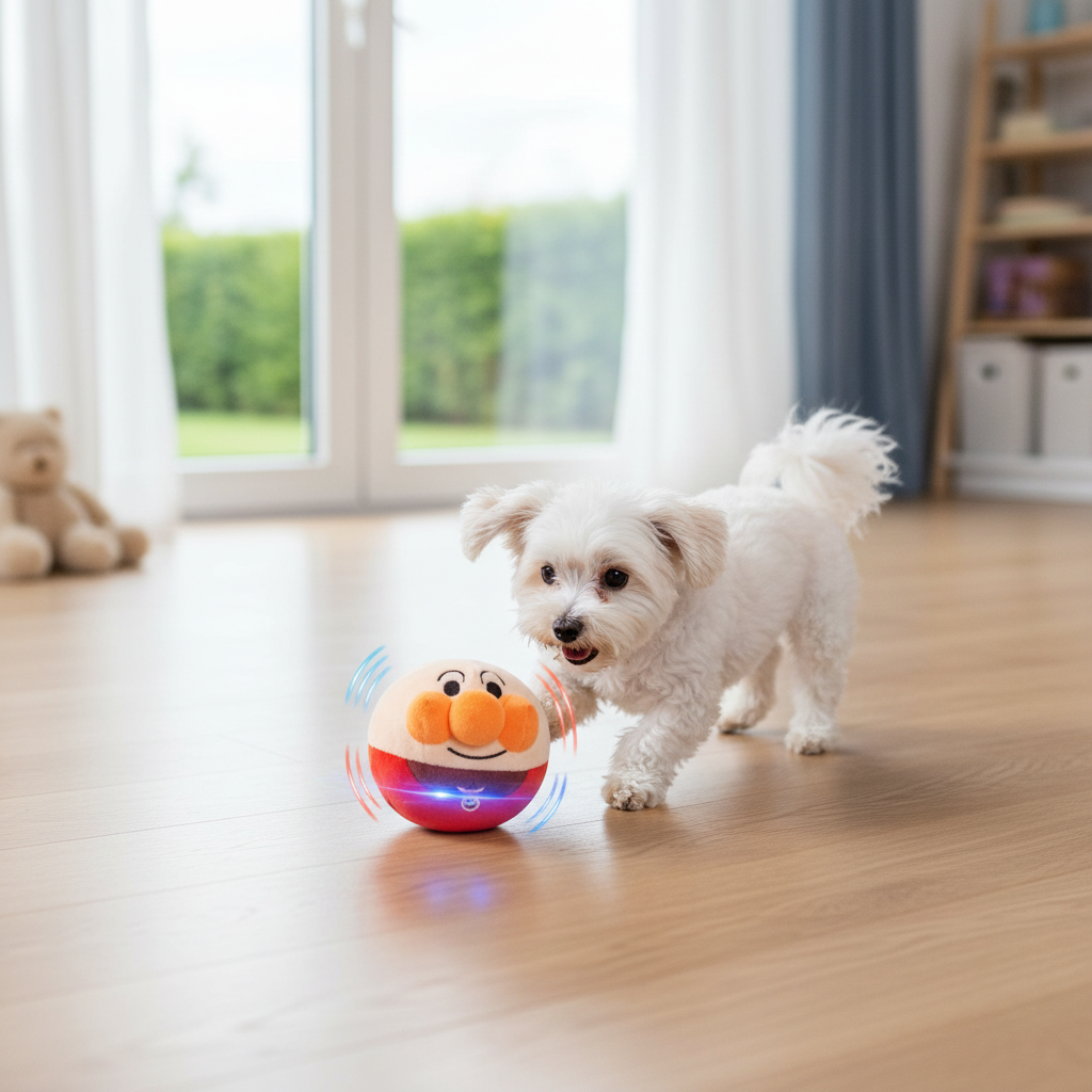 New Dog Toys Interactive Puzzle Electric Plush Jumping Ball USB Rechargeable Clown Cartoon Dog Training Toy Piggy Pet Product
